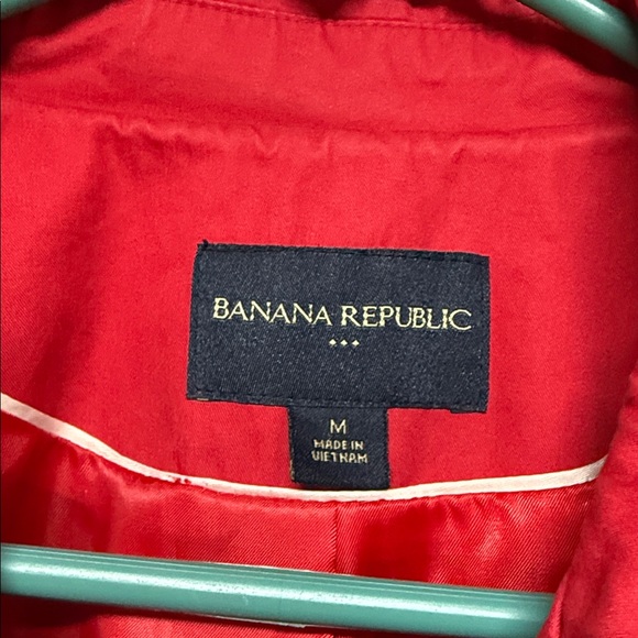 Banana Republic Vibrant Red Trench Coat size medium - Picture 2 of 9